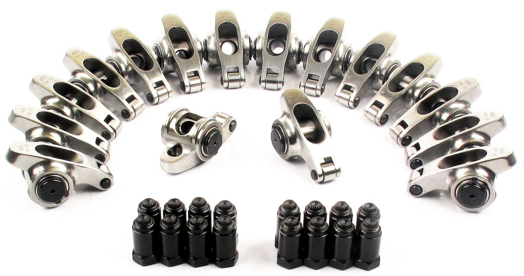 PRW Stainless Steel Rocker Arms 1.7 Ratio - For Chevy 396-454, 348-409 (Set)
